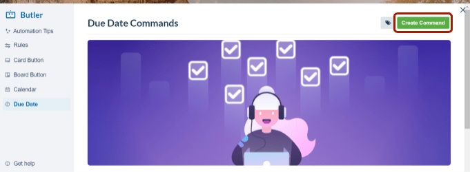Trello Butler Automation - Create Command in Butler Directory